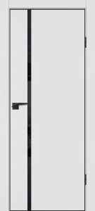 Межкомнатная дверь P-22  кромка ABS черная c 4-х ст. Белый матовый
