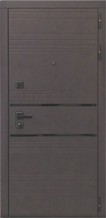 Входная дверь L-43 СБ-1 (ст. белое, 16мм, венге) внешняя сторона