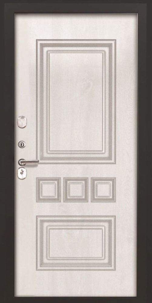 Входная дверь ДвериПРО L Термо фл-608 винорит white DPRO195615 внутренняя сторона